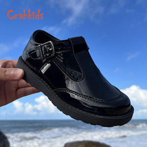 Crabkids Party Style School Student <strong>Flat</strong> Uniform Dress for Spring Patent <strong>Kids</strong> Designer Princess Design Girls New Leather Shoes - Product Image 6