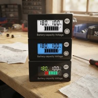 DC 8V-80V Indikator Kapasitas Baterai Digital Hanya Digital untuk Aki Asam Timbal Lithium LiFePO4 Voltmeter untuk Mobil Motor Tidak Tahan Air