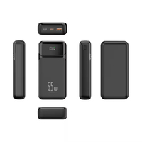 Banque d'alimentation pour ordinateur portable 20000mAh PD 65W Li-Polymère, prix avantageux, grande usine chinoise, charge rapide multi-appareils, affichage numérique USB-C