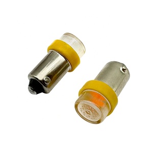 ADT 44 BA9S #555 insert non ghosting couleur <span class=keywords><strong>jaune</strong></span> clair 2 ampoules LED diamant ac 63 volts LED flipper - Product Image 1