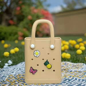 Bolso de playa EVA multiusos para el día a día con práctico compartimento para teléfono móvil, bolso perforado DIY para vacaciones, bolso de playa personalizable para centros comerciales - Product Image 5