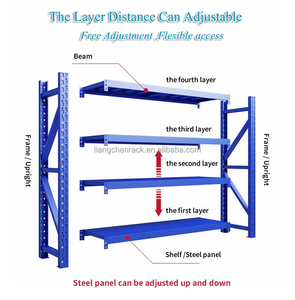 LIANGHCHEN Heavy Duty Garage Storage <b>Shelves</b>, <b>Metal</b> Shelving Unit for Home Warehouse, Quick & Easy Assembly - Product Image 3