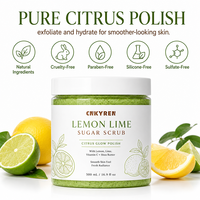 Lemon Lime Sugar Scrub Body Exfoliator Deep Cleansing Dead Skin Removal Moisturizing Spa Skin Care