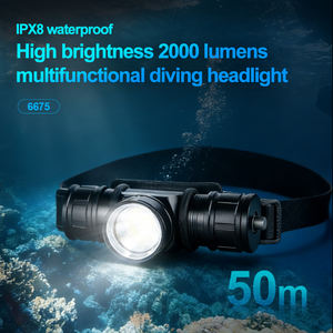 WOSEN 50M Waterproof Diving Headlamp 2000 Lumens High Bright P70 Bead Large Capacity <b>Rechargeable</b> <b>Battery</b> Heavy Duty Light - Product Image 2