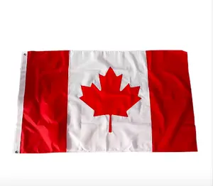 Kualitas tinggi murah 3X5 kaki ukuran disesuaikan bendera Kanada bendera nasional