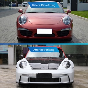 2011-2018 Car Upgrade Carbon Fiber 992 Style Wet Carbon Front Fiber Bumper <b>Engine</b> <b>Hood</b> Fender New Condition Fit for 911991 - Product Image 2