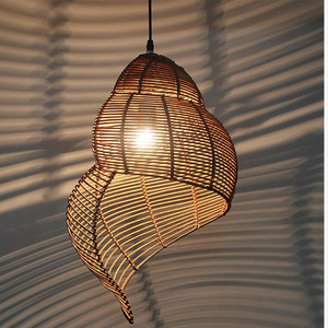 Bamboo Woven <b>Lantern</b> Pendant Light Round E27 Led Single Head Chandelier For Restaurant Bar Leisure Venues - Product Image 2