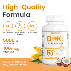 YTBIO en stock Vitamine D3 10000 UI avec K2 Gélules molles pour adultes Soutien à la santé osseuse OEM - Product Image 3