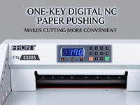 Cortadora de Papel Eléctrica de Control Digital de Escritorio FRONT, Guillotina de 330 mm con Línea de Corte Roja