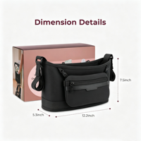 Organisateur de poussette avec 2 porte-gobelets isothermes, sangles en silicone antidérapantes et mini-pochette amovible