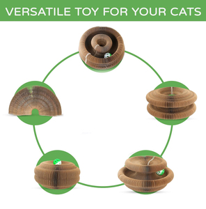 Jouets à gratter pour <span class=keywords><strong>chat</strong></span> en forme d'accordéon magique, planche à gratter en carton pour <span class=keywords><strong>chat</strong></span> d'intérieur, chaton - Product Image 4