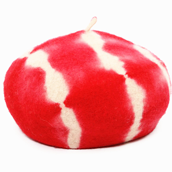 Autumn Winter New Style Femme Fashion Tie Dyeing Wool Beret For Ladies 1 buyer