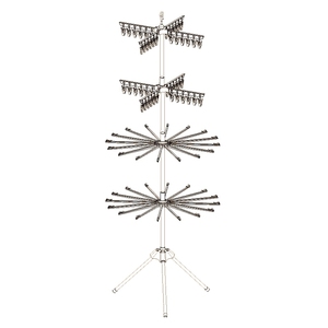 Janko Support <span class=keywords><strong>de</strong></span> sèche-linge à plusieurs niveaux Trépied pliable en acier inoxydable Support <span class=keywords><strong>de</strong></span> cintres à linge <span class=keywords><strong>de</strong></span> type parapluie pliable - Product Image 3