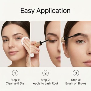 Toptan Kendi Laboratuvarımızla Test Edilmiş Vegan Hint Yağı Kirpik Serumu Hormonsuz Kirpik Uzatma Sıvısı Nemlendirici - Product Image 3