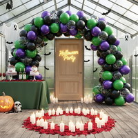 Ballons en latex de qualité supérieure, épais, vert, violet, noir, couleurs assorties, pack de ballons compatibles avec l'hélium, pour mariage, baby shower, festival
