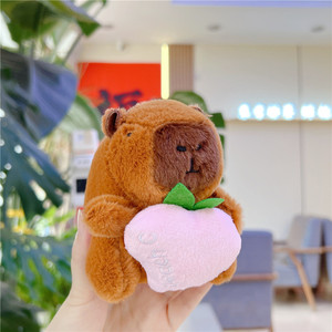 Lindo Llavero de Capibara Esponjoso, Peluches Suaves, Juguetes de Peluche, Peluche de Capibara para Máquina de Garras, Peluches de Capibara para Máquina de Garras - Product Image 3