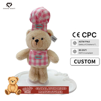 Teddy ISLAND – Nouvelle tenue de chef à carreaux rouges et blancs pour ours en peluche, autorisation mondiale, personnalisation légère possible