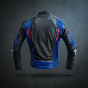 เสื้อแจ็คเก็ตมอเตอร์ไซค์สีดำระดับพรีเมียมสำหรับผู้ชายไซส์ใหญ่ ระบายอากาศได้ดี แห้งเร็ว - Product Image 3