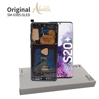 Pièces de rechange pour téléphone portable OLED souple Service Pack LCD pour Samsung Galaxy S20 Plus G985 Remplacements de téléphone portable LCD avec cadre