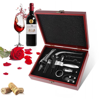 Grand coffret cadeau drôle d'ouvre-bouteille de vin avec coffret en bois et coffret cadeau de vin