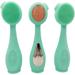 Cepillo eléctrico para limpieza Facial, herramienta de masaje de vibración sónica <span class=keywords><strong>2</strong></span> <span class=keywords><strong>en</strong></span> 1, limpiador de silicona para acné, poros - Product Image 3