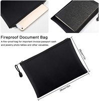 Organisateur de documents ignifuge et imperméable avec logo personnalisé, grand classeur, sac pour papiers importants et argent, style simple, usage bureautique