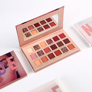 Paleta de sombras de ojos de 18 rosas, juego de maquillaje de alto pigmento, brillo mate, proveedor cosmético - Product Image 3