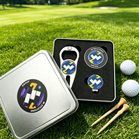 Livraison en 30 jours : Coffret cadeau de golf minimaliste, marqueur de balle sablé, outil de réparation de divots de golf, jetons de poker magnétiques