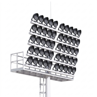 Mât d'éclairage octogonal galvanisé sur mesure de 15-40 m avec échelle, simulation 3D, testée, IP66 pour aéroport et terrain de football