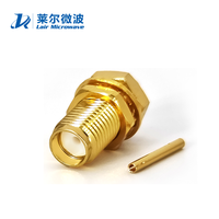 Conector de Cable Coaxial SMA-KYB2 de 50 Ohmios DC-6GHz LE280/RG405/1671A, Tipo SMA Hembra, Accesorios de Latón Chapado en Oro para RF