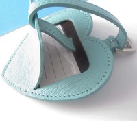 Vente directe usine : Étiquettes de bagage en PU de luxe et tendance en forme de cœur avec porte-nom pour le voyage