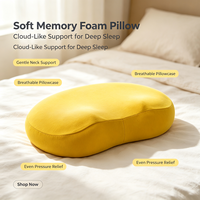 Oreiller cervical ergonomique en mousse à mémoire de forme personnalisé par l'usine, forme ventre de chat, pour un sommeil sain, hypoallergénique et respirant