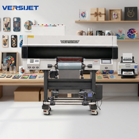 Nouvelle imprimante d'étiquettes UV semi-automatique rouleau-à-rouleau Versijet A3 avec tête d'impression UV XP600 pour impression d'autocollants auto-adhésifs