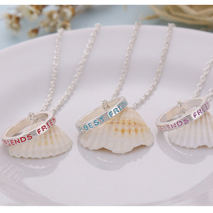 Collares de Joyería Fina con Colgante de Anillo con Letras Grabadas de la Serie Best Friends, 3 Piezas, Gran <span class=keywords><strong>Venta</strong></span>, para Mujer - Product Image 1