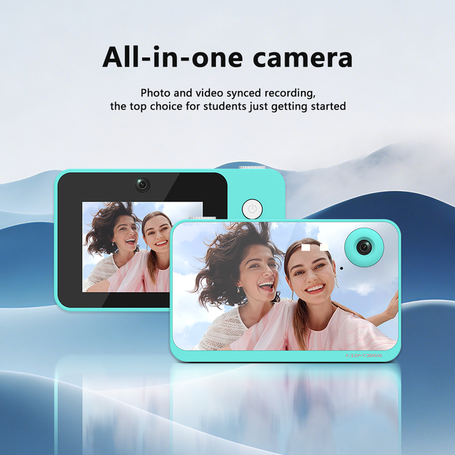 RUIKANGQI Portable Digital Video X60 2.4 Inch Retro Screen Mini Student Model HD Video Resolution Zoom SD Support Kids Camera