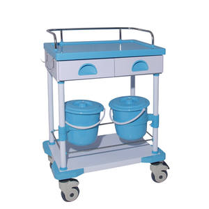 Chariot clinique en <span class=keywords><strong>plastique</strong></span> ABS pour hôpital, chariot médical pour soins infirmiers, chariot médical avec 2 tiroirs, prix abordable, BT-CY003 - Product Image 1