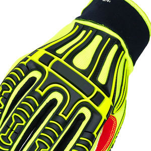 Venta caliente Guantes de seguridad a prueba de impactos de poliéster de dedo completo de alta resistencia Antideslizante Kevlar Palma Campo petrolífero Perforación Protección de manos - Product Image 6