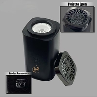 Diffuseur de parfum pour encensoir, rechargeable, portable et au design épuré, il utilise un fil à résistance électrique pour le chauffage.