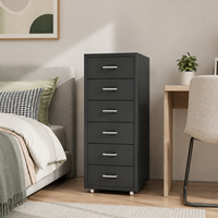 Armoire de rangement entièrement métallique à 6 tiroirs, résistante à l'eau, durable, organisateur de bureau, pour salon et usage domestique, avec roulettes