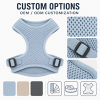 Gilet pour chien en maille bleu clair, respirant, pour l'été, design simple et moderne, lavable en machine, vêtements pour animaux de compagnie de couleur unie
