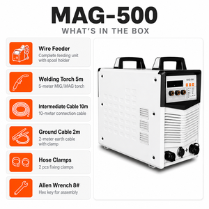 Machine à souder MIG industrielle 500A, soudeuse à inverter protégée par gaz CO2, triphasée 380V, MAG MMA double IGBT, fil de 0,8-1,4 mm - Product Image 4