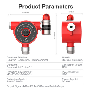 Detector de Gases Tóxicos Industriales: Amoníaco, Cloro, Fosfina, NO2, CLO2, PH3, Sulfuro de Hidrógeno, Monóxido de Carbono - Product Image 3