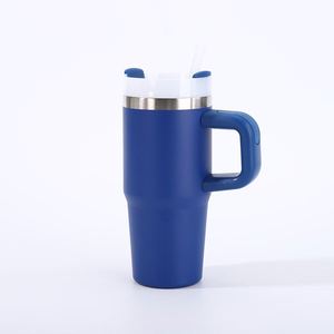 14oz Car Travel Tumbler Handle <b>Mug</b> Double Wall Insulated Stainless Steel Lid Straw Non-Slip Included - Product Image 2