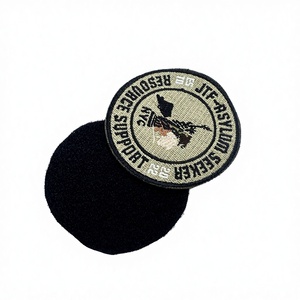 Custom 3D Soft Woven Patch Rubber PVC Woven Embossed Heart Flower Lace Canvas Patch Tag for Clothing <b>Hats</b> <b>Bags</b>-Hook Loop Style - Product Image 3