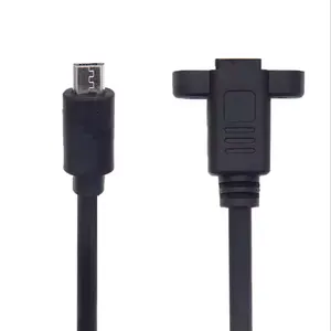 OEM FACTORY USB micro 5pin macho a hembra cable de extensión montaje en panel con tornillo caja de la computadora cable de extensión