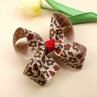 Barrettes à cheveux personnalisées pour filles, magnifiques nœuds léopard rose arc-en-ciel, barrettes à cheveux JoJo léopard pour filles, accessoires pour cheveux d'enfants