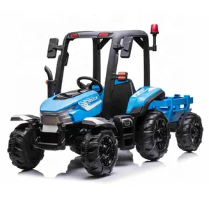 Mobil elektrik empat roda anak, truk berkendara dengan suspensi roda belakang Trailer dan baterai dapat dilepas tiga kecepatan dapat disesuaikan