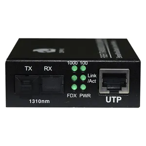 1 Port 10/100/1000M Gigabit UTP Ethernet To Fiber Media Converter
