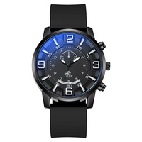 Vente directe d'usine, montre à quartz décontractée, verre numérique tridimensionnel à lumière bleue, polyvalente