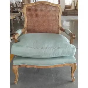 Современное плетеное кресло из ротанга с высокой спинкой, деревянное кресло со съемной подушкой